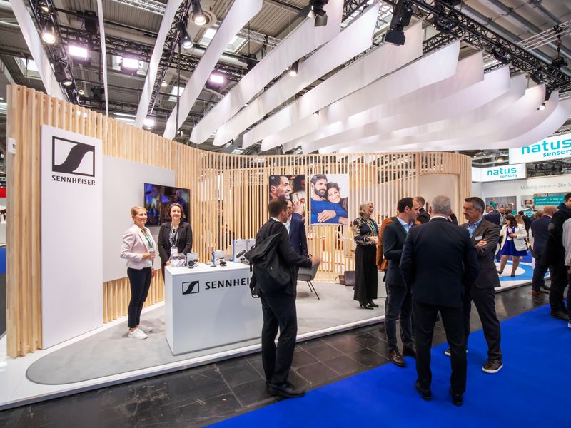 Sennheiser Messestand auf der EUHA Hannover 2024